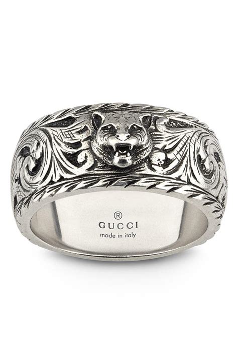 gucci gatto|Gucci Men's Gatto Band Ring .